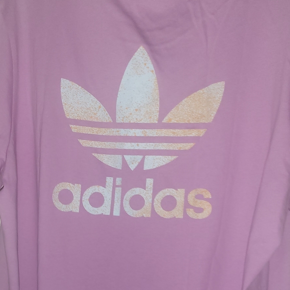 ADIDAS ORIGINALSCotton T-shirt Dress In Bliss Lilac sz-XL  nwt pit 23.5 47 Bust) - Picture 5 of 9